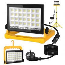 60 W 5400 lm Klappständer-Arbeitsleuchte, superhell, 112 LEDs, magnetisches Arbeitslicht, drehbar, tragbar, Beleuchtung für die Baustelle im Freien