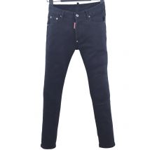 6072 Four Seasons New D2 Jeans Herren Washed Black Casual Straight Printed Graffiti