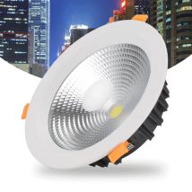 COB LED Downlight5W 7W 9W 12W 20W 24W 30W 35W 40W 220V Wpuszczana lampa sufitowa LED do oświetlenia wewnętrznego biały korpus