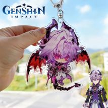 Spiel Genshin Impact Durin Cosplay Schlüsselanhänger Acryl Stehplatte Beweglicher Flügelständer Metall Schlüsselanhänger Figur Schreibtisch Dekoration Prop