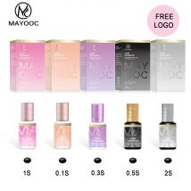 MAYOOC 0,3–2 Sek. Trockener Wimpernverlängerungskleber, individuelle künstliche Wimpern, schwarzes Klebeset für den professionellen Einsatz, kostenloses individuelles Logo
