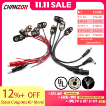 Clip di alimentazione connettore batteria 9V Jack DC maschio femmina adattatore a scatto a coccodrillo cavo portafilo presa di piombo da 9 Volt barile