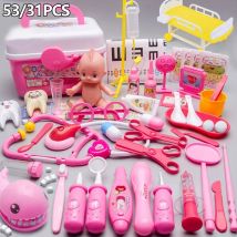 Arzt Spielzeug für Kinder 53/31PCS Arzt Pretend Play Set Kinder Medizinische Zahnarzt Werkzeuge Stethoskop Pädagogisches Spielzeug Junge mädchen Geschenk