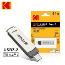 Kodak USB 3,2 Typ C otg Dual-Flash-Laufwerk k273 128GB USB 3,0 Mini Pen drive Metall U-Disk für Smartphone PC Desktop-Laptop MacBook