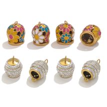 Il pendente a campana in oro da 2 pezzi in acciaio inossidabile viene utilizzato per la collana fai da te, bracciale, creazione di gioielli, materiale, accessori per aghi e filo