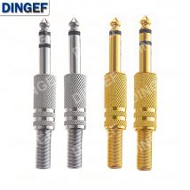 2PCS 6,35mm/6,5mm 2Pole Mono Verstärker Stecker 6,35 Stereo Metall Mikrofon jack plug-in Audio Stecker für KTV