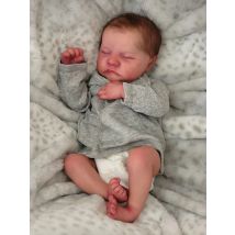 NPK 19 zoll Ganzkörper silikon vinyl Reborn Puppe Levi Neugeborenen Baby Größe junge puppe 3D Haut Hohe qualität Geschenk