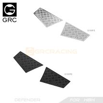 GRC 1/8 Edelstahl seitlich hinten Rock Dekoration karierte Platten Metallschutzbleche für MJX H8H Defender Body # G190FS/FB