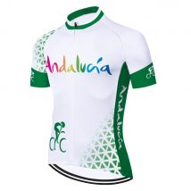 España ANDALUCIA ciclismo jersey equipo bicicleta jersey verano transpirable secado rápido abbigliamento ciclismo estivo 2026 uomo