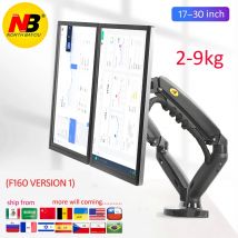 NB NEUE F160 gas frühling 17 "-27" 30 "Dual Monitor Halter Arm desktop 360 drehen computer halter 2-9 KG Monitor halterung USB 3,0 port