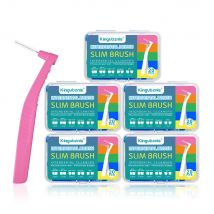 Kingubznis 100Pcs Orthodontic Interdental Brush for Teeth Braces Inter Dental Brush Short Handle Mini Toothbrush for Brackets