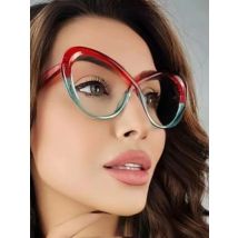 Vintage Rainbow Glasses Frame Fashion Retro Round Anti Blue Light Women Oversized Colourful Frame for Big Face Clear Eyeglasses