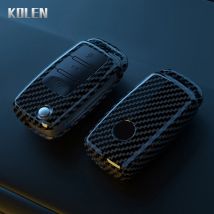 ABS Carbon Faser Auto Schlüssel Fall Abdeckung Shell Für VW Volkswagen Polo Golf Passat Käfer Tiguan Sitz Leon Altea Skoda Octavia Kodiaq