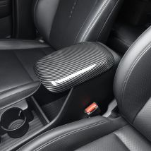 For Hyundai Kona SX2 2024 2025 2026 Car Armrest Cushion Cover Carbon Fiber ABS Console Armrest Box Pad Cover Accessories LHD/RHD