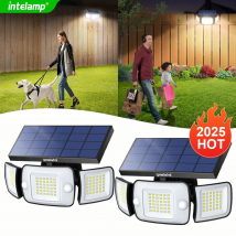 2025 Solarleuchten für den Außenbereich, Sonnenlicht, Bewegungsmelder, superhelle Wandleuchte, IP65, wasserdichte Straßenlaterne für Garten, Hof, Weg, Garage