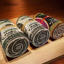 Alizekerr Eine Rolle US-Dollar geformte Kristall-Abendtaschen für Damen, neue wunderschöne Neuheit, einzigartige Diamant-Clutch-Geldbörsen, Hochzeitsfeier