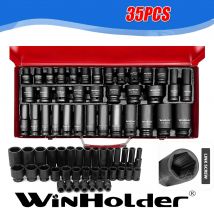 35pcs DEEP IMPACT Socket Set 1/2" Inch Drive Long Reach Impact Sockets 8-32mm Heavy Duty with Case
