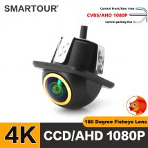 Smartour 4K AHD CVBS CCD Fisheye Lens Rear View Camera AHD 1080p Night Vision Backup Parking Waterproof For Reversing Monitor