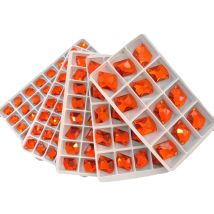ALL Size Orange Red  Special-shaped Sew on Crystal Rhinestone Flatback for wedding Dress DIY clothes shoes bags accessories