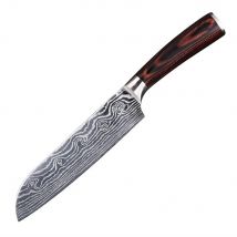 6-Zoll-S Santoku-Küchenmesser aus Kohlenstoffstahl für Zuhause, Restaurant, Rasiermesser, scharfer japanischer Koch, ergonomischer Griff, Küchenutensilien