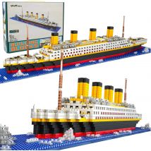 Titanic Micro Mini Bausteine Set, 1860 Stück Titanic Spielzeug Schiff Modellbau Steine, 3D Puzzle