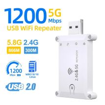 WiFi FIY 2.4g/5g Ripetitore Wifi USB Dual Band 1200M Amplificatore di segnale wireless Wifi Extender Booster Alimentatore USB