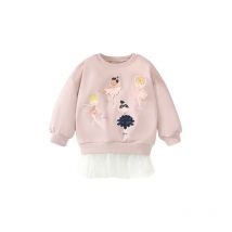 Springen Meter 3 Farben 2-7 T Fee Applique Baby Kleidung Heißer Verkauf Mädchen Sweatshirts Kleinkind Kostüm Mit Kapuze Shirts
