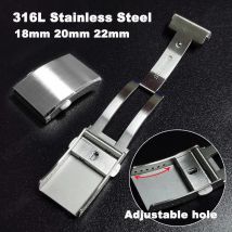 Massiver Edelstahl-Armband verschluss für Seiko verlängerte Doppelschub-Schmetterlings schnalle 18mm 20mm 22mm Klapp verschluss zubehör