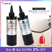 Venalisa Brand 225g Super Quality Refill Gel Nail Art Soak Off UV/LED No Wipe Top Coat Base Coat