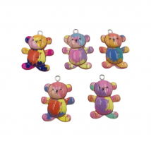 New Arrival Colorful Bear Cute Resin Charms Pendant for Earring, Fashion Keychain Jewelry Accessory DIY
