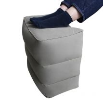 3 schichten Aufblasbare Reise Fuß Rest Kissen Flugzeug Zug Auto Fuß Rest Kissen Wie Lagerung Tasche & Staub Abdeckung Aufblasbare kissen