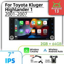 Per Toyota Kluger Highlander 1 2001-2007 Wireless Carplay Autoradio 2Din Android Radio 7 "Schermo Stereo Auto Multimedia unità principale