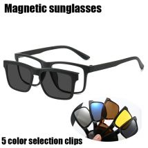 PC 2 In 1 Neue Stil Magnet Clip Auf Gläser Rahmen Trend angeln Fahren Sonnenbrille Für Männer 2024 Optische Computer gläser UV400