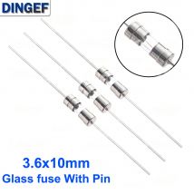 10PCS 3,6*10 Fast-Blow Glas Rohr Sicherung Schnelle Brechen Mit Pin 3,6X10MM 0,5 A 1A 1,5 A 2A 3A 3,15 A 4A 5A 6,3 A 8A 10A AMP 250V