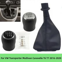 For VW Transporter Multivan Caravelle T6 T7 2016 2017 2018 2019 2020 Car 5/6 Speed Gear Shift Knob Collar Leather Gaiter Boot