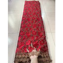 Afrikanischer Samt-Spitzenstoff, 5 Yards, hochwertiges Partykleid, luxuriöse Pailletten, Stickerei, nigerianischer Spitzenstoff, 2025, Material