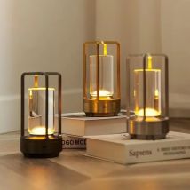 Lanterna/lanterna Design moderno Lampada da tavolo a LED USB Interruttore tattile Luce notturna con batteria ricaricabile per uso ristorante in hotel
