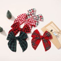 8 Teile/satz Weihnachten Party Kinder Bögen Haar Clip für Frauen Mädchen Cheer Up Bowknot Pferdeschwanz Festivel Headwear Haar Zubehör