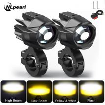 Motorcycle LED Spotlight 6000K Headlight LED Auxiliary Fog Light Moto Driving car Fog Spot Headlamp for BMW Honda Yamaha Suzuki