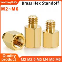 Großhandel Messing Hex Motherboard Standoff Stecker auf Buchse Board Rack Stud Abstand Schraube Metrisches Gewinde Spacer Schrauben M2M2.5M3M4M5M6
