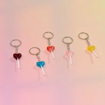 7PC 5pc Cartoon Multi-Farbe Spaß Schöne Mädchen Liebe Stern Lollipop Schlüssel Ring Urlaub Geschenk Mode schultasche Geldbörse Anhänger Zubehör