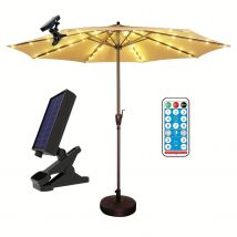 Luci solari dell'ombrello del Patio 8 modalità luci della stringa con la luce impermeabile della Clip per la decorazione del partito del giardino della piattaforma di illuminazione esterna