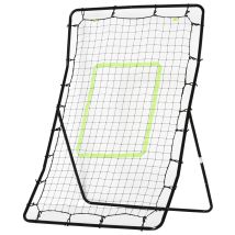 HOMCOM cancello rimbalzante kickback rimbalzo Rete da parete in acciaio 75x126 cm Nero