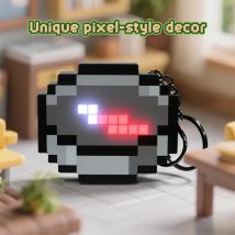 Brelok z kompasem Pixel, ładowalny, kreatywny, z motywem kreskówkowym, zawieszka do plecaka, prosty design, gadżet z gry, zabawka dla dzieci, prezent urodzinowy.
