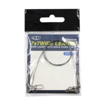 2 Stück Angelschnur-Drahtvorfachschnur mit Wirbeln und Schnappdraht, Angeldrahtvorfach, 30 cm/35 cm, robuste Vorfach