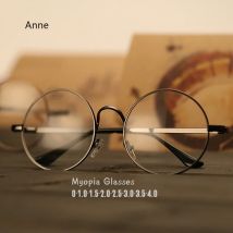 0-1-1.5-4 okrągłe okulary dla osób z krótkowzrocznością metalowe okulary dla osób z krótkowzrocznością kobiety mężczyźni okulary korekcyjne okulary dla krótkowzroczności unisex ramka
