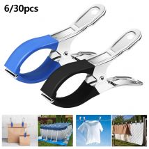 6/30PCS Edelstahl Pool Abdeckung Clips Heavy Duty Winddicht Frühling Clips Für Trocknen Kleidung Abdichtung Snack Multifunktions Clip