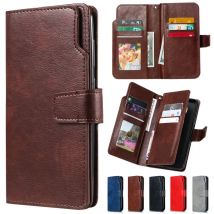 Flip Leder Neun Karten Brieftasche Fall Für Samsung A15 A35 A55 A05 A14 A24 A34 A54 A13 A23 A33 A53 A12 A22 A32 A52 Telefon Abdeckung