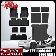 Alfombrillas de coche para el nuevo Tesla Model 3 Highland 2024 2025, revestimientos de suelo de TPE impermeables antideslizantes, alfombrillas, revestimiento de carga para todo tipo de clima