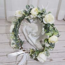 Böhmische Rosenblumenkronen für Frauen und Mädchen, Blumen-Stirnbänder, Braut-Kopfschmuck, Blumengirlande, Hochzeitskränze, Party-Kopfbedeckung
